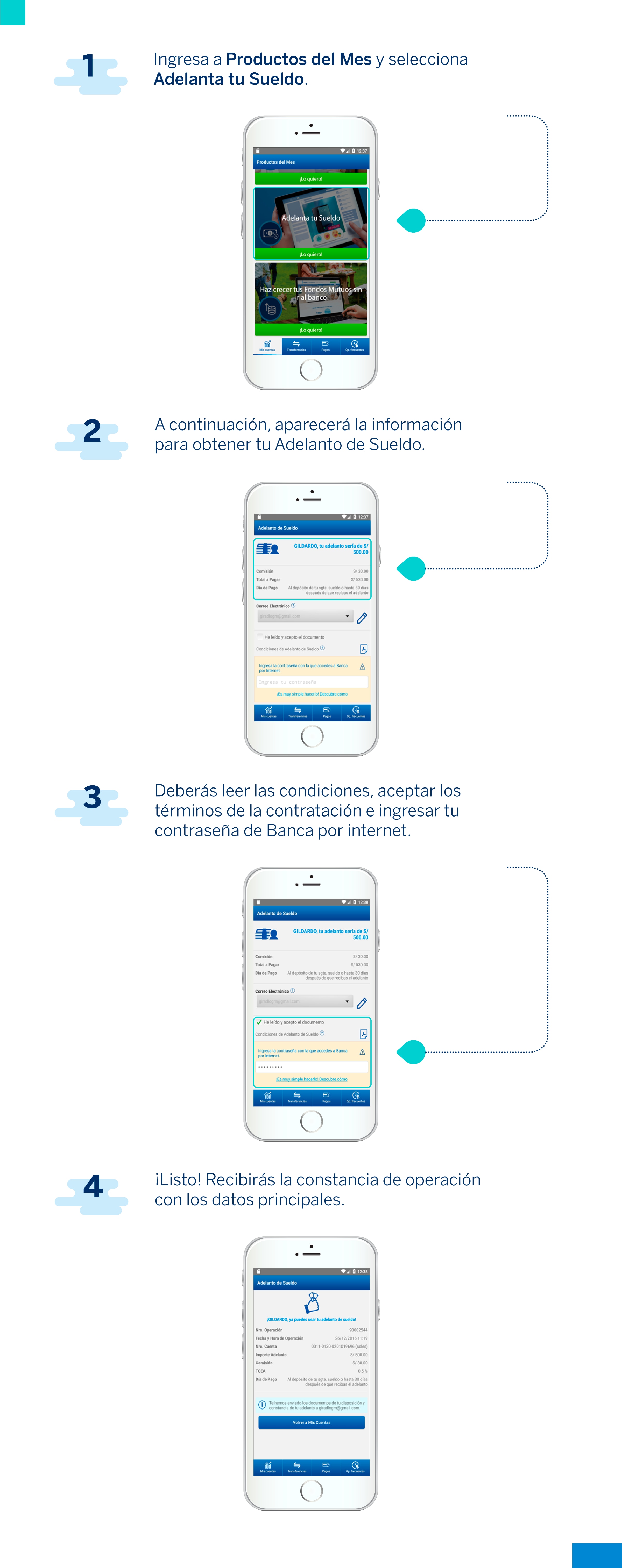 ¿Cómo pedir un Adelanto de Sueldo desde la App Banca Móvil?